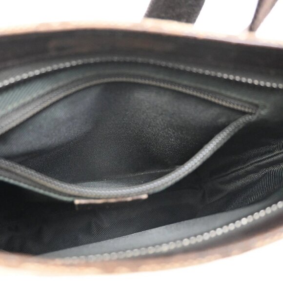 GUCCI Logo GG Pattern Shoulder Bag Canvas Leather Brown Italy - Picture 10 of 14